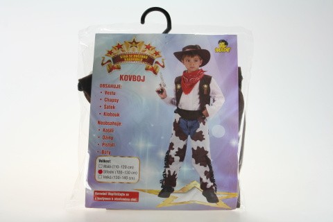 Šaty na karneval - Kovboj, 120-130 cm