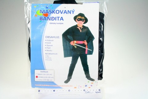 Šaty Maskovaný bandita 120-130cm