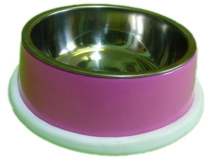 Růžová miska pro psy - 14,5x5 cm