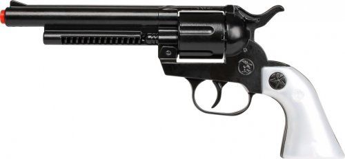Kovbojský revolver kovový černý 12 ran
