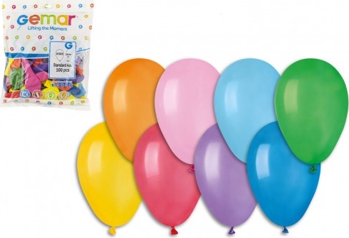 Balonek/Balonky nafukovací 7" průměr 19cm 100ks karneval