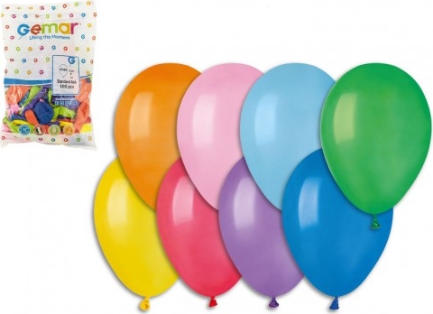 Balonek/Balonky nafukovací 8" pastelové 100ks karneval