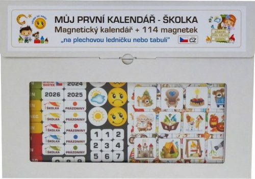 Kalendář magnetický - Školka 114ks magnetek v kartonu 45x32x1cm