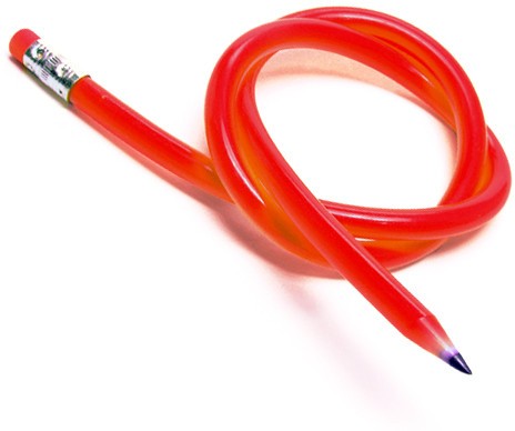 Antistresová tužka: různobarevně pruhovaná