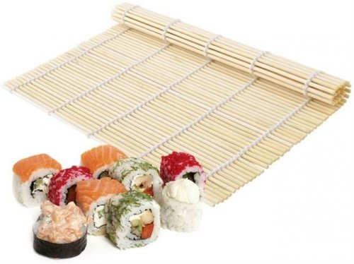 Rolovací podložka na sushi bambusová