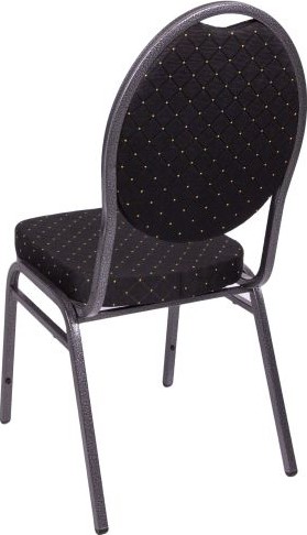 Kongresová židle kovová MONZA, černá