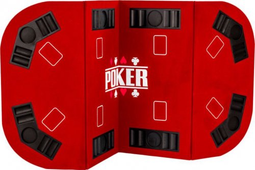 GamesPlanet Skládací pokerová podložka, červená