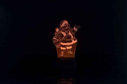 3D LED lampa - Santa Claus