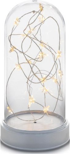 Vánoční svítící dekorace kopule 20 LED, teple bílá