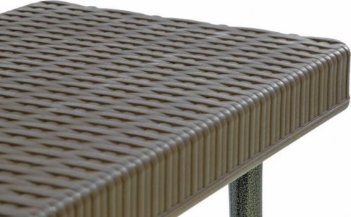 Skládací zahradní lavice - hnědý ratanový design 180x25 cm