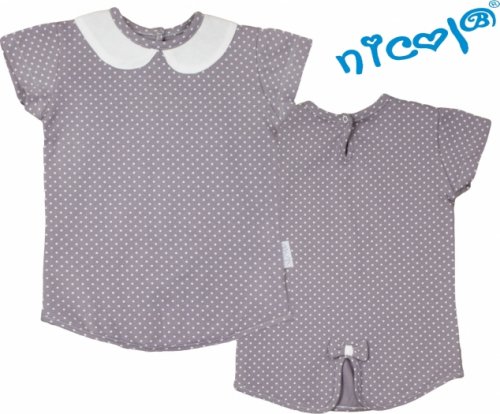Bavlněné tričko Nicol, Paula - krátký rukáv, šedé