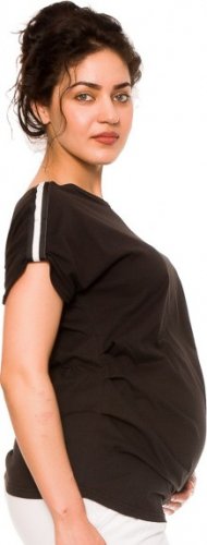 Be MaaMaa Těhotenské triko Lia - černé