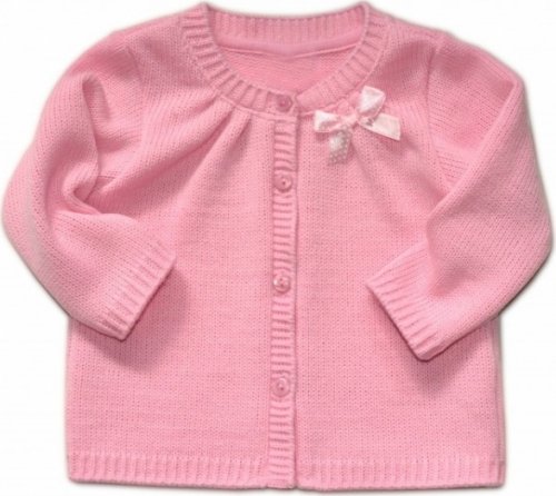 Dětský, dívčí svetřík K-Baby s mašličkou - růžový, vel. 110