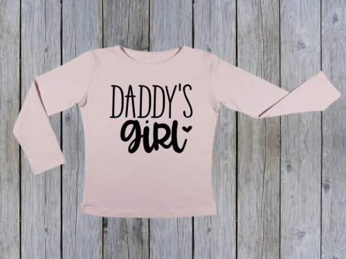 KIDSBEE Dívčí bavlněné tričko Daddy´s Girl - růžové, vel. 122