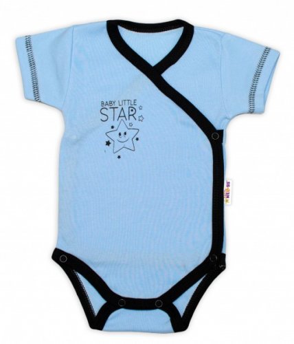 Baby Nellys 2-dílná sada body kr. rukáv + polodupačky, modrá - Baby Little Star, vel. 62