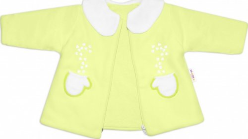 Kabátek, čepička a kalhoty Baby Nellys - zelená, vel. 68