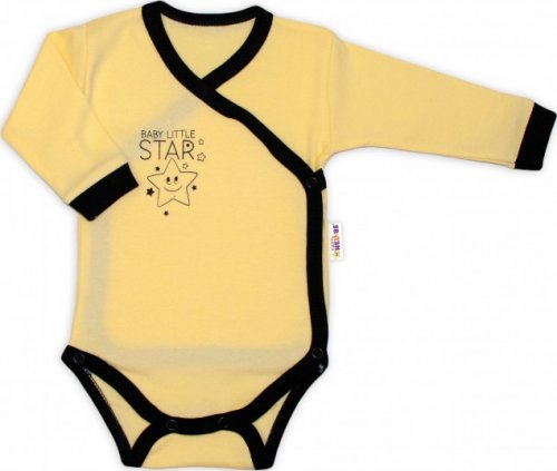 Baby Nellys 2-dílná sada body dl. rukáv + polodupačky, žlutá - Baby Little Star