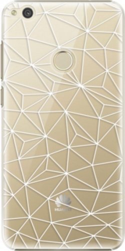 Plastové pouzdro iSaprio - Abstract Triangles 03 - white - Huawei P9 Lite 2017