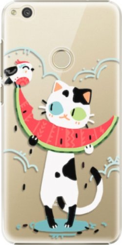 Plastové pouzdro iSaprio - Cat with melon - Huawei P9 Lite 2017