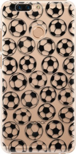 Plastové pouzdro iSaprio - Football pattern - black - Huawei Honor 8 Pro