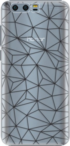 Plastové pouzdro iSaprio - Abstract Triangles 03 - black - Huawei Honor 9
