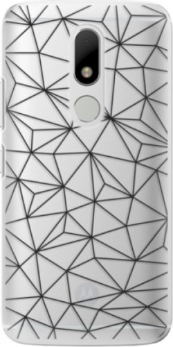 Plastové pouzdro iSaprio - Abstract Triangles 03 - black - Lenovo Moto M