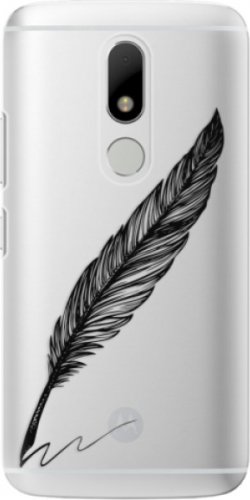 Plastové pouzdro iSaprio - Writing By Feather - black - Lenovo Moto M