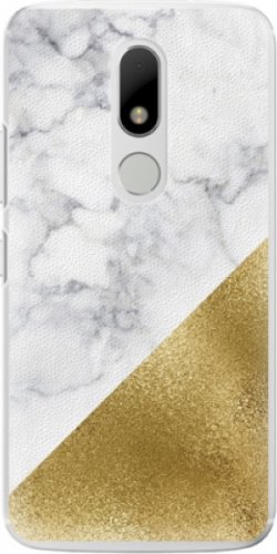 Plastové pouzdro iSaprio - Gold and WH Marble - Lenovo Moto M