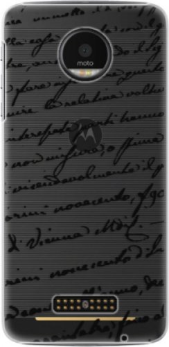 Plastové pouzdro iSaprio - Handwriting 01 - black - Lenovo Moto Z