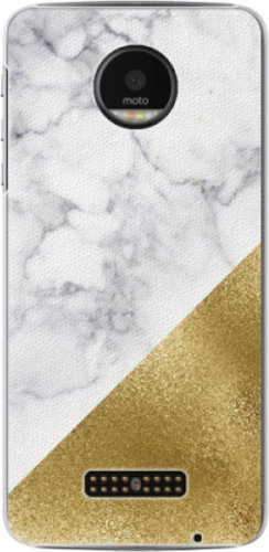Plastové pouzdro iSaprio - Gold and WH Marble - Lenovo Moto Z