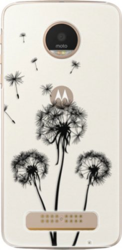 Plastové pouzdro iSaprio - Three Dandelions - black - Lenovo Moto Z Play