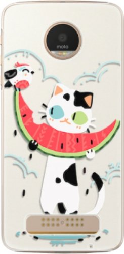 Plastové pouzdro iSaprio - Cat with melon - Lenovo Moto Z Play