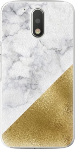 Plastové pouzdro iSaprio - Gold and WH Marble - Lenovo Moto G4 / G4 Plus