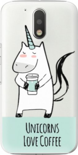 Plastové pouzdro iSaprio - Unicorns Love Coffee - Lenovo Moto G4 / G4 Plus