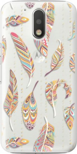 Plastové pouzdro iSaprio - Feather pattern 02 - Lenovo Moto G4 / G4 Plus