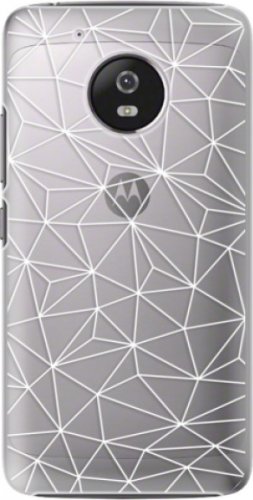 Plastové pouzdro iSaprio - Abstract Triangles 03 - white - Lenovo Moto G5