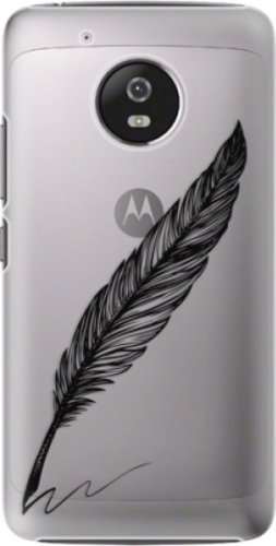 Plastové pouzdro iSaprio - Writing By Feather - black - Lenovo Moto G5