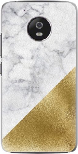 Plastové pouzdro iSaprio - Gold and WH Marble - Lenovo Moto G5