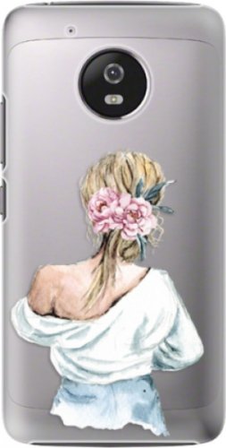 Plastové pouzdro iSaprio - Girl with flowers - Lenovo Moto G5