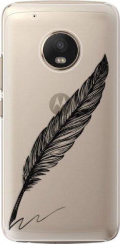 Plastové pouzdro iSaprio - Writing By Feather - black - Lenovo Moto G5 Plus
