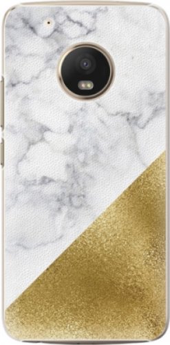 Plastové pouzdro iSaprio - Gold and WH Marble - Lenovo Moto G5 Plus