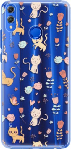 Plastové pouzdro iSaprio - Cat pattern 02 - Huawei Honor 8X