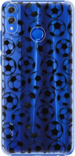 Plastové pouzdro iSaprio - Football pattern - black - Huawei Honor 8X