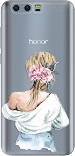 Silikonové pouzdro iSaprio - Girl with flowers - Huawei Honor 9