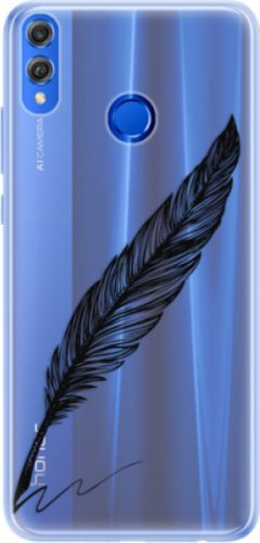 Silikonové pouzdro iSaprio - Writing By Feather - black - Huawei Honor 8X