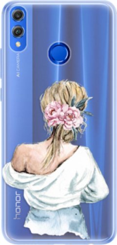 Silikonové pouzdro iSaprio - Girl with flowers - Huawei Honor 8X