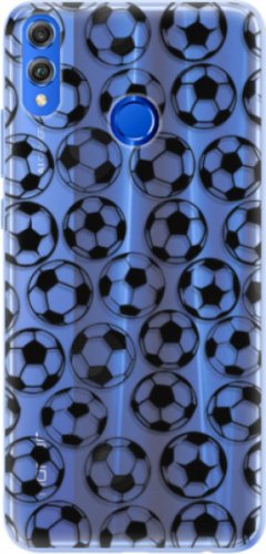 Silikonové pouzdro iSaprio - Football pattern - black - Huawei Honor 8X