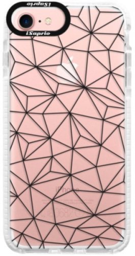Silikonové pouzdro Bumper iSaprio - Abstract Triangles 03 - black - iPhone 7