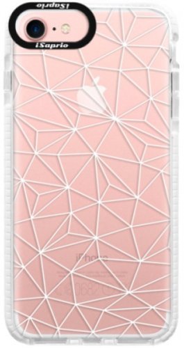 Silikonové pouzdro Bumper iSaprio - Abstract Triangles 03 - white - iPhone 7
