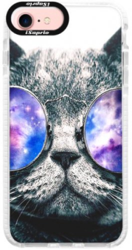 Silikonové pouzdro Bumper iSaprio - Galaxy Cat - iPhone 7